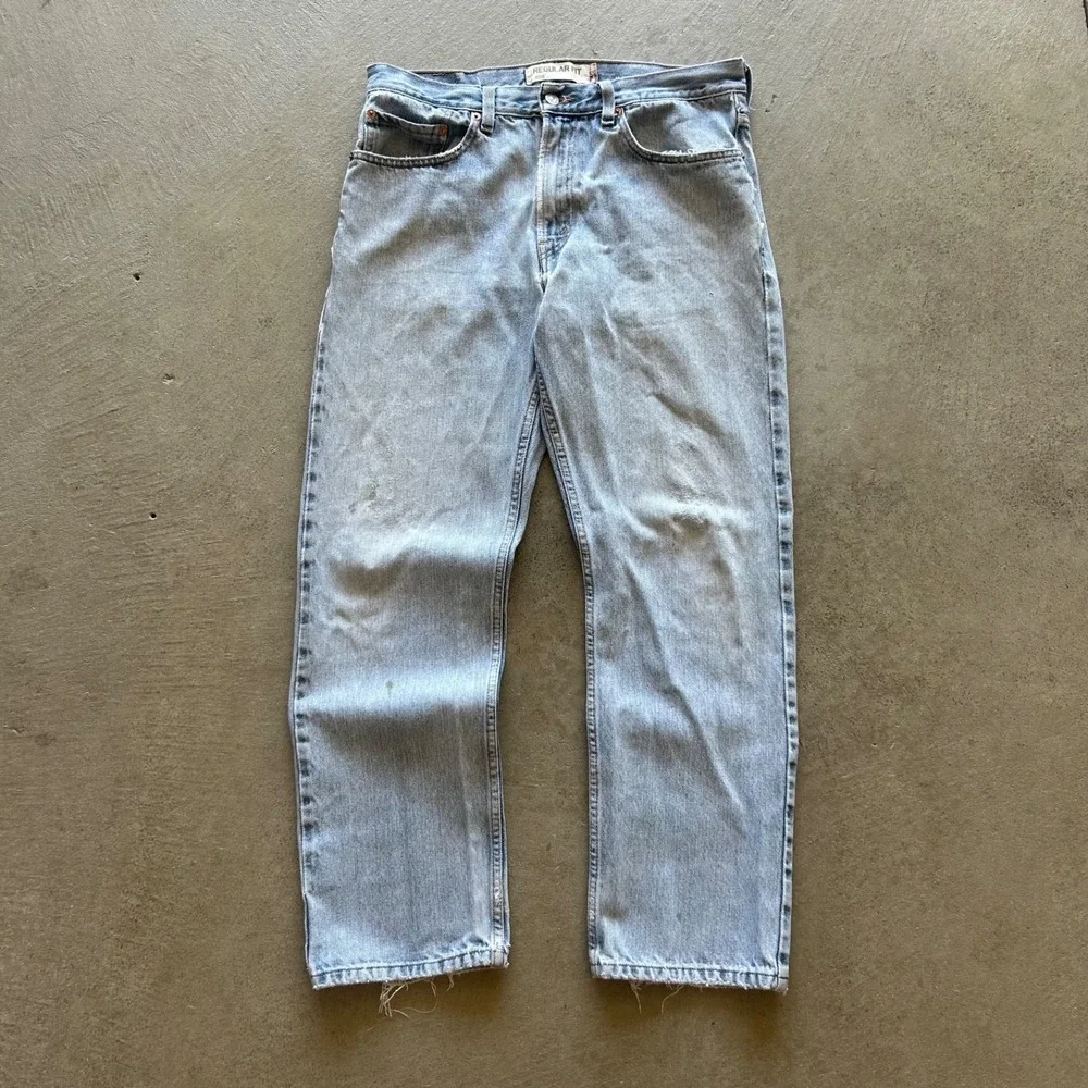 Vintage‎ Levis 505 Jeans Size 34x30 Blue Medium Wash Denim Regular Straight Leg
